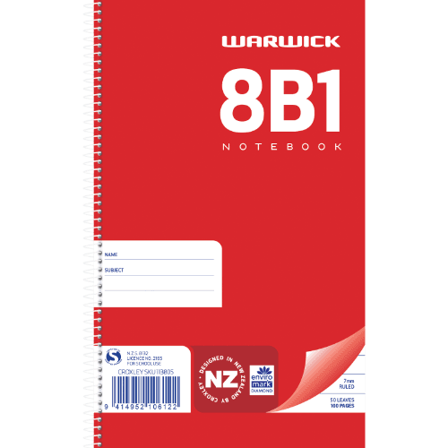 Warwick 8B1 Spiral Notebook