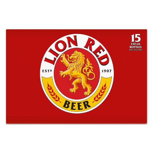 Lion Red Beer Bottles 15 × 330 mL