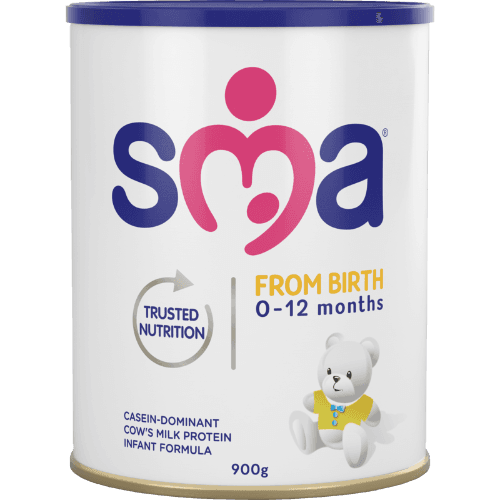SMA From Birth 0-12 Months Casein-Dominant Cow's Milk Protein Infant Formula 900 g