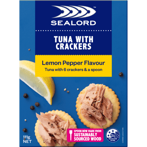 Sealord Lemon Pepper Flavour Tuna With Crackers