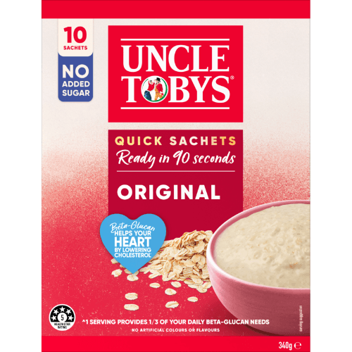 Uncle Tobys Oats Original Quick Sachets