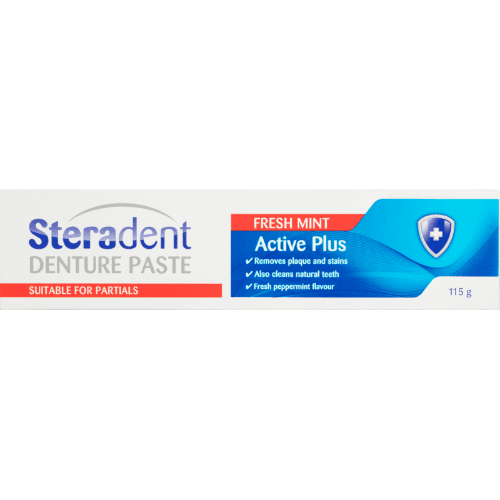 Steradent Active Plus Fresh Mint Denture Paste
