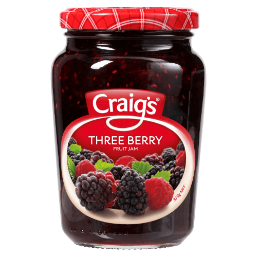 Craig's Three Berry Fruit Jam 375 g