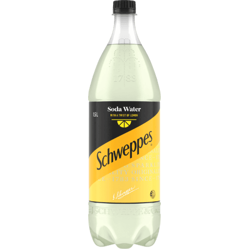 Schweppes Soda Water With A Twist Of Lemon