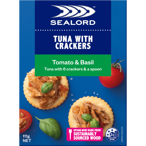 Sealord Tomato & Basil Tuna With Crackers