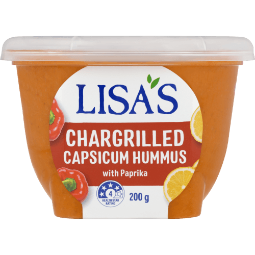 Lisa's Chargrilled Capsicum Hummus With Paprika
