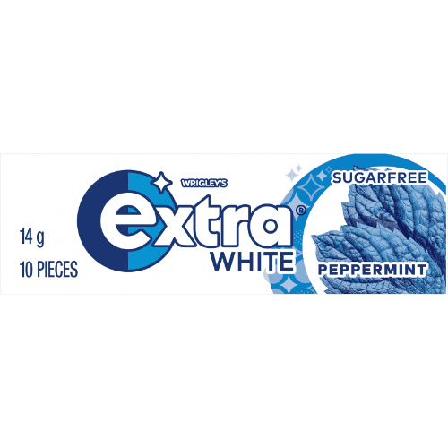 Wrigley's Extra White Peppermint Sugar Free Chewing Gum