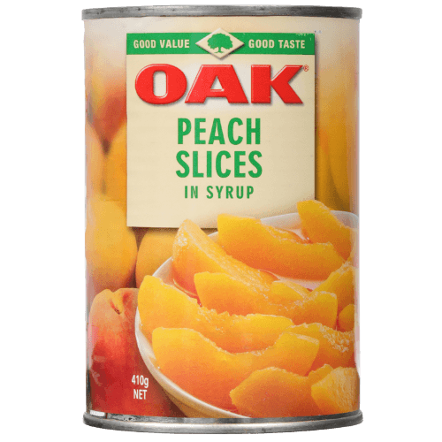 Oak Peach Slices In Syrup 410 g