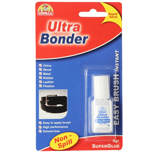 Gorilla Ultra Bonder Super Glue Adhesive Easy Brush
