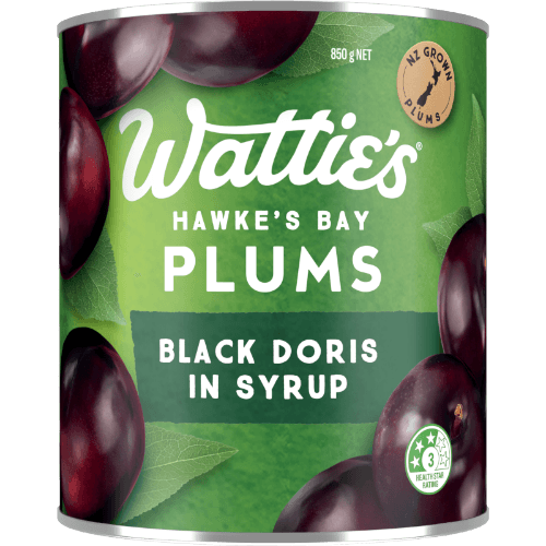 Wattie's Black Doris Plums In Syrup