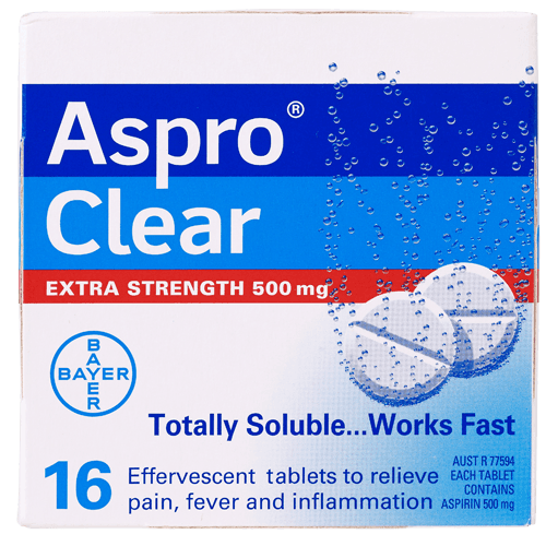 Aspro Extra Strength Soluble Aspirin 500mg Tablets
