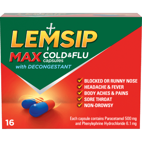 Lemsip Max Cold & Flu Decongestant Capsules