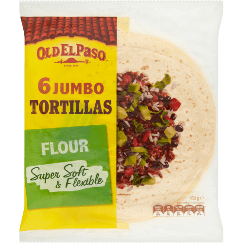 Old El Paso Flour Soft & Flexible Jumbo Tortillas 6 pack