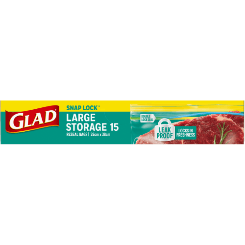 Glad Snap Lock Resealable Large Storage Bags