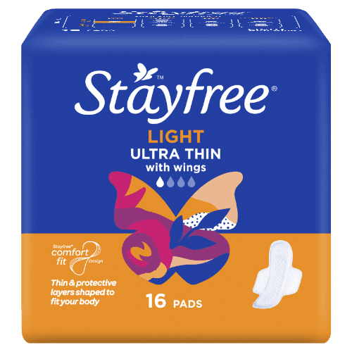 Stayfree Ultra Thin Light Pads With Wings 16 pack