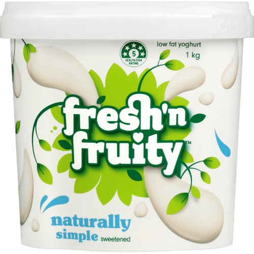 Fresh 'n Fruity Naturally Simple Sweetened Yoghurt
