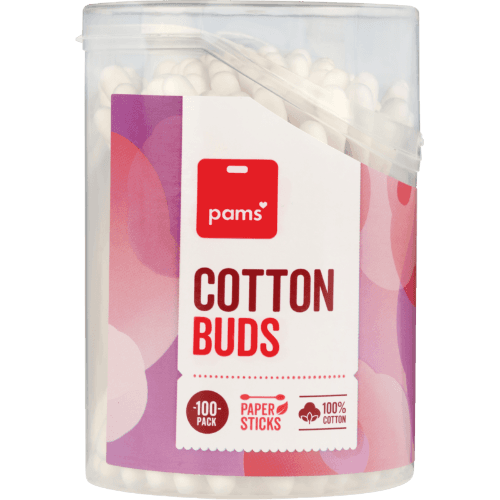 Pams Cotton Buds With Paper Sticks