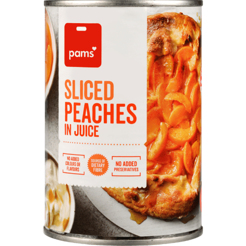 Pams Sliced Peaches In Juice