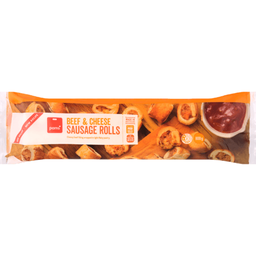 Pams Beef & Cheese Sausage Rolls