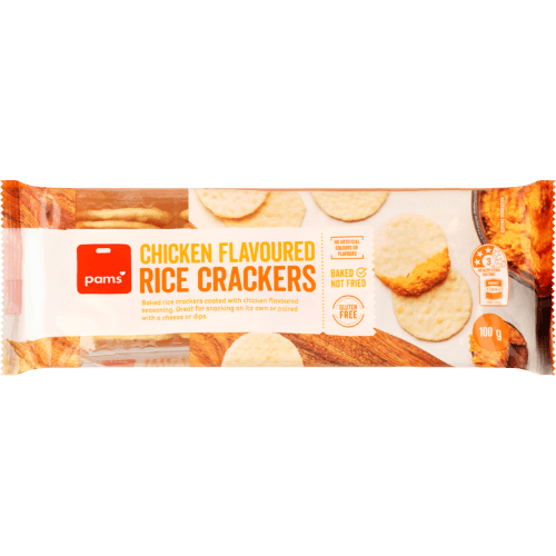 Pams Chicken Flavoured Rice Crackers