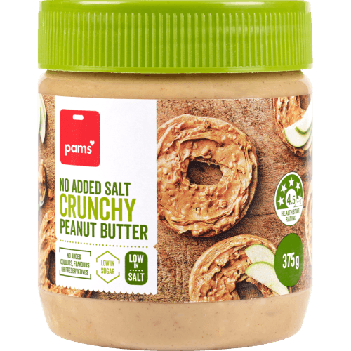 Pams No Added Salt Crunchy Peanut Butter