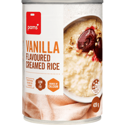 Pams Vanilla Flavoured Creamed Rice 420 g