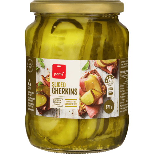 Pams Sliced Gherkins