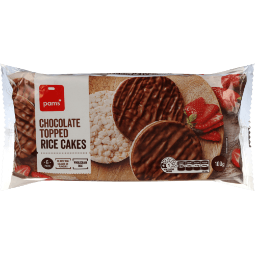 Pams Chocolate Topped Rice Cakes