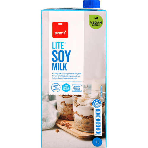 Pams Plant Based Lite Soy Milk