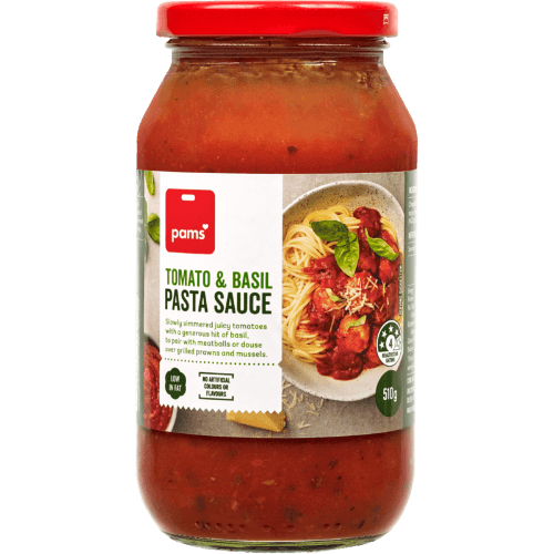 Pams Tomato & Basil Pasta Sauce