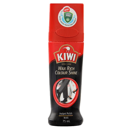 Kiwi Shoe Care Wax Rich Colour Shine Instant Polish Black 75 mL