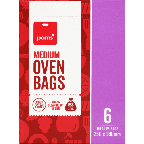 Pams Medium Oven Bags 250 x 380mm
