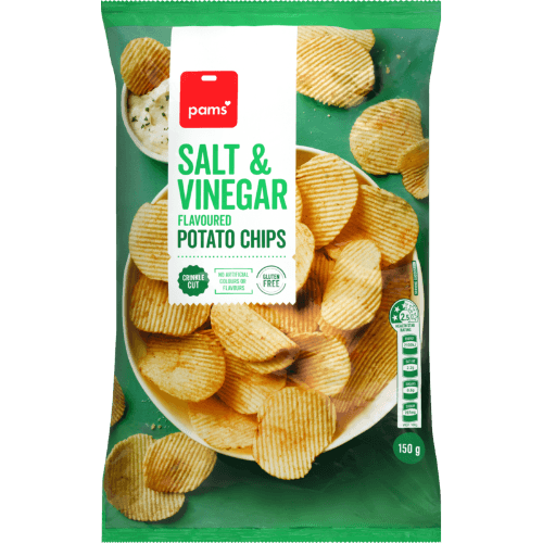 Pams Salt & Vinegar Flavoured Potato Chips