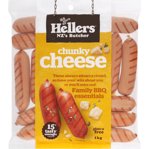 Hellers Chunky Cheese Sausages