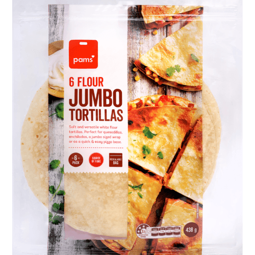 Pams White Jumbo Tortillas