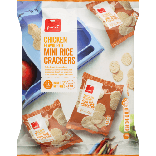 Pams Chicken Flavoured Mini Rice Crackers