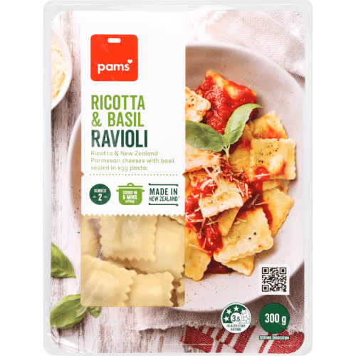 Pams Ravioli Ricotta & Basil Chilled Pasta