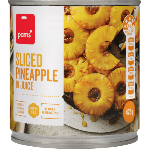 Pams Sliced Pineapple In Juice