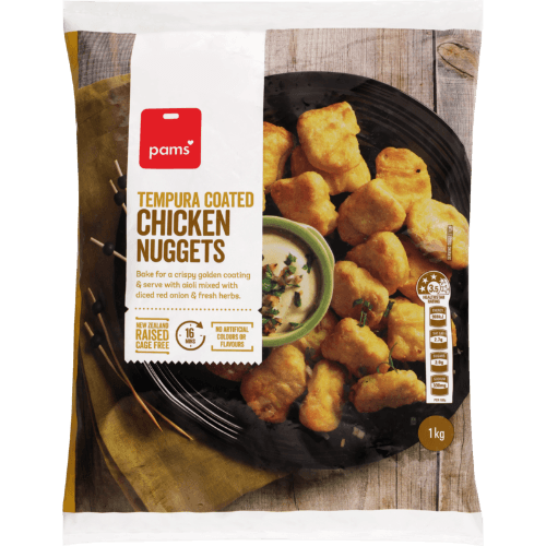 Pams Tempura Coated Chicken Nuggets