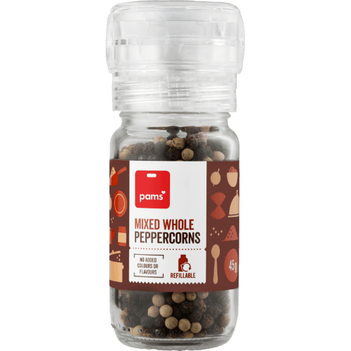 Pams Mixed Whole Peppercorns Grinder