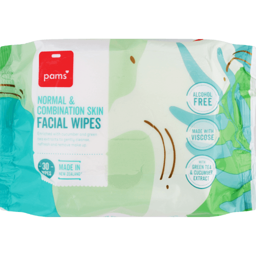 Pams Normal & Combination Skin Facial Wipes