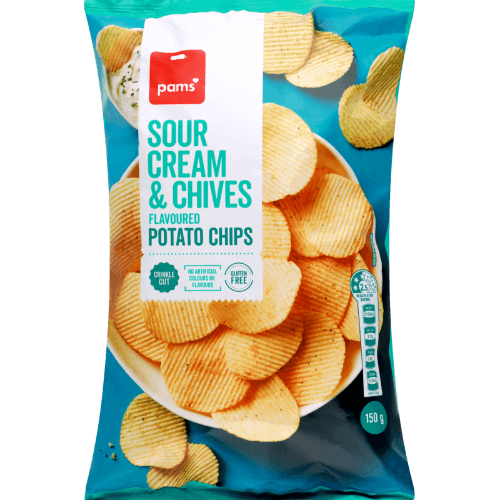 Pams Sour Cream & Chives Flavour Potato Chips