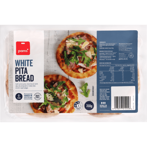 Pams White Round Pita Bread