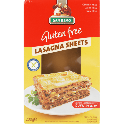 San Remo Gluten Free Lasagna Pasta Sheets