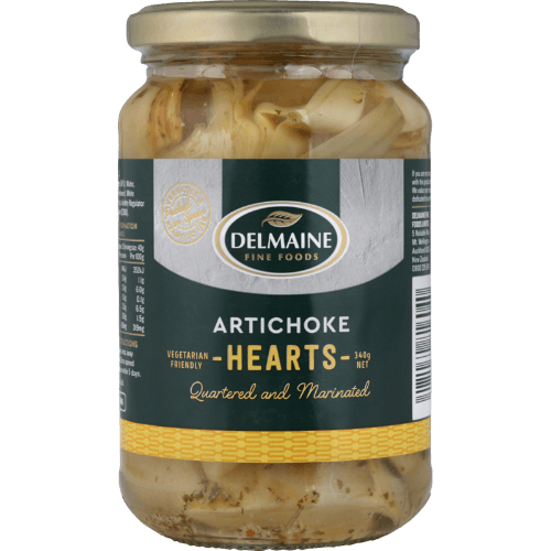 Delmaine Quartered & Marinated Artichoke Hearts 340 g