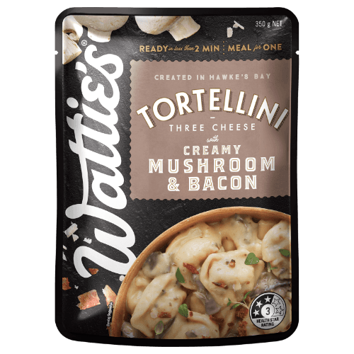 Wattie's Three Cheese Creamy Mushroom & Bacon Tortellini Pasta Meal