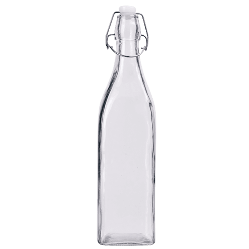 Kate's Kitchen Square Glass Water Bottle