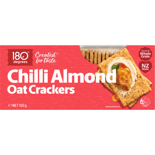 180 Degrees Chilli Almond Oat Crackers