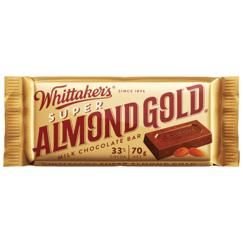 Whittaker's Super Almond Gold Milk Chocolate Bar
