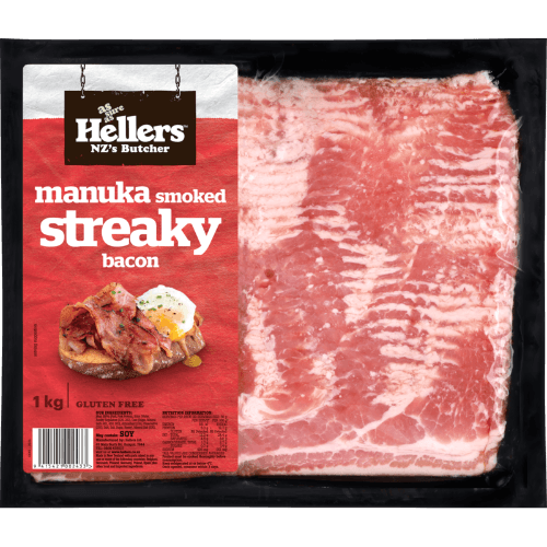 Hellers Manuka Smoked Streaky Bacon